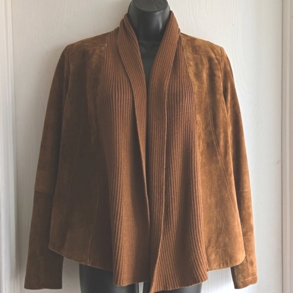 ⭐️Host Pick ⭐️Dakota | Brown Suede Leather Draped Jacket - Picture 10 of 10